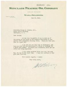Letter of Appreciation to Honorable George B. Schwabe, 1945-06-20