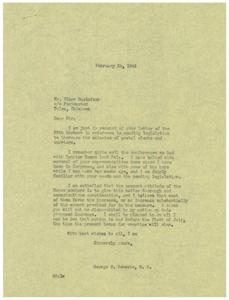 Support for Postal Salary Increase Bill, 1944-02-25
