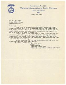 Support Needed for H.R.2071: Postal Employees Salary Reclassification Bill, 1945-01-01 - 1946-12-31