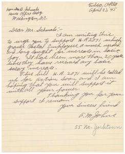 Urgent Support Needed for Basic Grants Increase for Postal Employees, 1945-01-01 - 1946-12-31