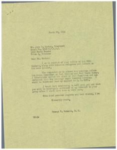 Support for H.R. 2071: A Letter to Congressman George B. Schwabe, 1945-03-25