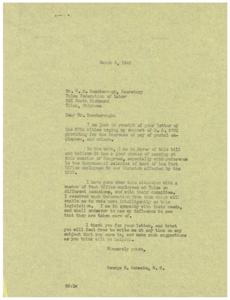 Supporting the Increase of Pay for Postal Employees: A Letter to George B. Schwabe, M. C., 1945-02-27