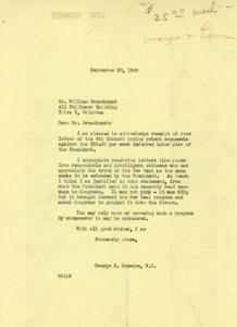 Correspondence Regarding Opposition to the President&#39;s Deferred Labor Plan, 1945-09-04