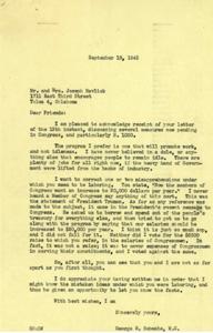 1945 Correspondence: Congressman&#39;s Response to Constituent Concerns About Pending Legislation and Salary Increases, 1945-09-18