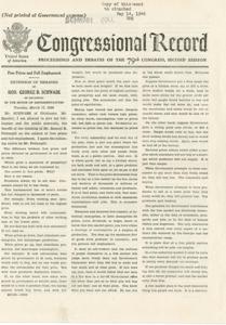 Free Prices and Full Employment: A Congressional Record from 1946, 1946-03-12