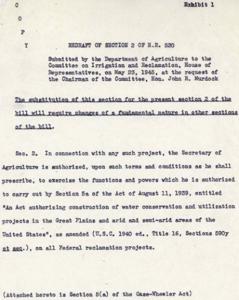 Revision Proposals for Section 2 of H.R. 520 by the Department of Agriculture in 1945, 1945-01-01 - 1946-12-31