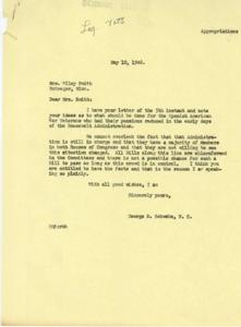Correspondence Regarding Spanish American War Veterans&#39; Pension Reduction, 1946-05-10
