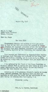 Correspondence Regarding H.R. 5559: Insurance Premiums for Japanese POWs, 1946-08-20