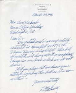 ["The document consists of a series of letters expressing opposition to the Wagner-Murray-Dingell Bill, which proposes socialized medicine in the United States. The writers believe the bill is un-American and influenced by subversive forces. They urge their congressman to oppose the legislation."]