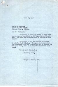 Correspondence on Opposition to the Wagner-Murray-Dingell Bill: A Citizen and State Representative&#39;s Exchange, 1946-03-19
