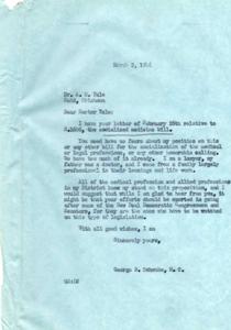 Correspondence Regarding Opposition to the Wagner-Murray-Dingell Bill of 1946, 1946-02-26