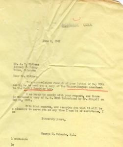 Correspondence Between A.M. Widows and George B. Schwabe Regarding Wagner-Dingell Amendment to Social Security Law, 1945-05-24