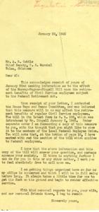 Correspondence Regarding the Impact of the Murray-Wagner-Dingell Bill on Civil Service Retirement Benefits, 1945-01-03