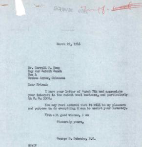 Correspondence Regarding Support for H.R. 5308 and the Development of the American Rabbit Wool Industry, 1946-03-22