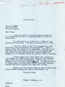 Correspondence between Congressman Schwabe and Constituent D.R. Duncan Regarding Various House Bills and Tariffs in 1946, 1946-03-21