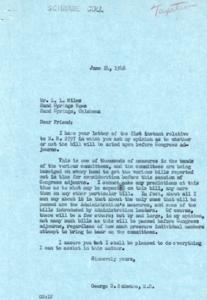 Correspondence Regarding the Progress of H.R. 2797 in the 1946 Congressional Session, 1946-06-15