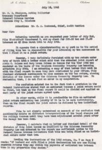 Letter of Explanation and Complaint Regarding Confusion in Tax Filing Procedures, 1946-07-19