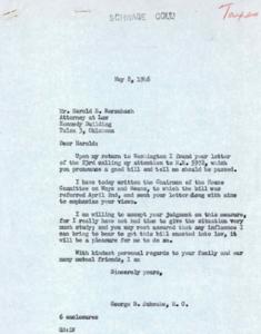 Correspondence Regarding the Advocacy of H.R. 5978 Tax Bill in 1946, 1946-05-08