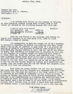 Letter to Senator Edd More and Congressman Geo. B. Schwabe Concerning Income Tax Injustices, 1945, 1945-01-01 - 1946-12-31