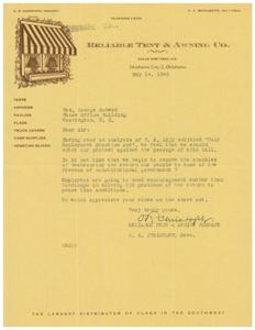 ["Reliable Tent & Awning Company writes to Honorable  George Schwab protesting against the passage of H.R. 2232, the \"Fair Employment Practice Act,\" stating that employers need encouragement rather than handicaps in solving the problems of returning to peace time conditions. They request Schwab's views on the Act."]