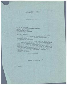 ["The document from Calhoun Hydraulic Equipment Company expresses their opposition to the Fair Employment Practices Act and requests George B. Schwabe's assistance in defeating the act. Schwabe responds, stating that he is also against the act and will vote against it if it comes to a vote in Congress. He advises Calhoun to use their influence with their own Congressman and other New Deal Democratic Members of Congress who support the act."]