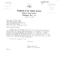 Success in Serving Migrant Farm Workers: A Letter of Gratitude, 1985-05-14