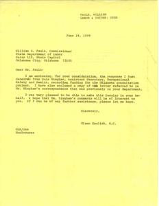 Response from OSHA to Oklahoma State Department of Labor Funding Concerns, 1979-11-13