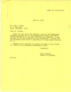 Settlement Agreement and OSHA Citation Review: Ray I. Jones Service Company, 1982-03-08