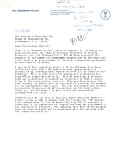Response to Concerns Regarding Construction Industry Inspections, 1987-01-01
