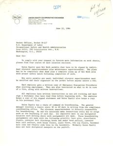 Safety and Compliance Procedures at Union Equity, 1984-06-22