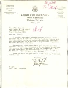 Response to Proposed OSHA Regulations for Grain Handling Facilities, 1984-07-02