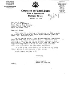 Opposition to OSHA Proposal: Union Equity&#39;s Response to Wheat, Oat, and Barley Dust Exposure Limits, 1988-06-07