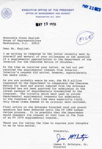 Supplemental Appropriation Request for Cherokee Nation Settlement, 1978-03-16