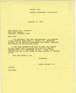 Response from the Office of Management and Budget, 1979-10-05