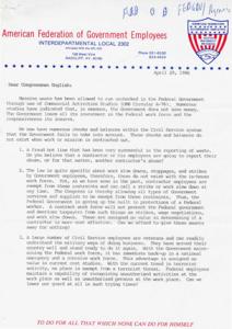 Stopping the Waste: The Fight Against Contracting Out in the Federal Government, 1986-12-17