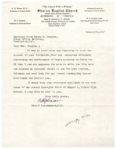The Church With a Warm Welcome: A Letter of Appreciation, 1946-01-25