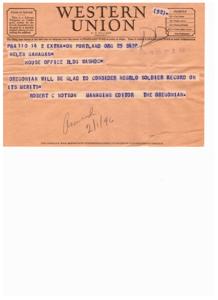 Class of Service Symbols for Western Telegrams and Cables, 1946-01-01 - 1946-12-31