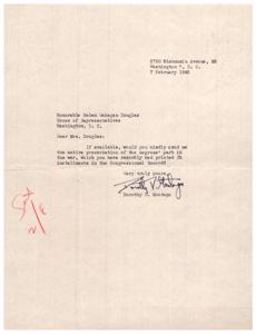 Request for Information on Negroes&#39; Contributions in the War, 1946-02-01