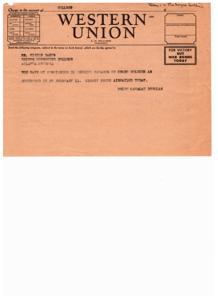 Reprinting Remarks on Negro Soldier: Telegram Exchange, 1946-02-13