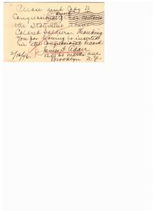 Recognition of Colored Soldiers in Congressional Record, 1946-02-16