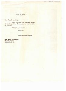 Inspiring Words: A Letter of Thanks from Helen Gahagan Douglas, 1946-03-02