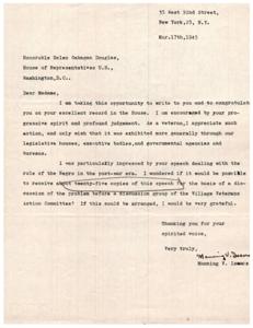 Letter of Appreciation and Request for Speech Copies, 1946-01-01 - 1947-12-31