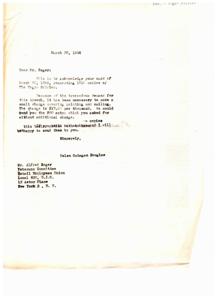 Request for 1500 Copies of The Negro Soldier by Helen Gahagan Douglas, 1946-03-20