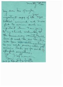 Gratitude for the Arrival of &#39;Negro Soldier&#39; - A Heartfelt Thank You, 1946-01-01 - 1947-12-31