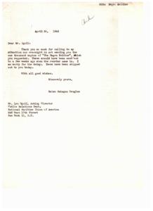 Negro Soldier Reprint Request Communication, 1946-04-29