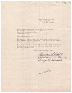 Request for Speech Excerpts: The Role of the Negro Soldier in World War II, 1946-05-14