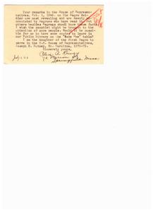 Request for Copies of Remarks on The Negro Soldier in the House of Representatives, 1946-01-01 - 1947-12-31