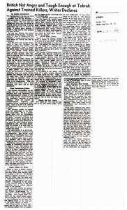 Lack of Speed, Anger, and Toughness: The Defeat at Tobruk, 1946-01-01 - 1947-12-31