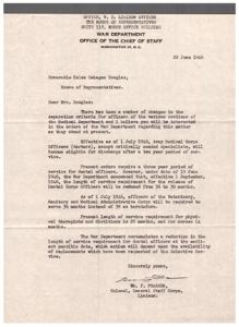 Changes in Separation Criteria for Medical Department Officers, 1946-01-01 - 1947-12-31