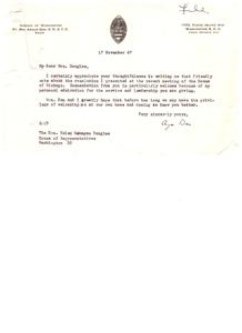 Resolution on Combating Communism with Justice and Freedom, 1947-11-04